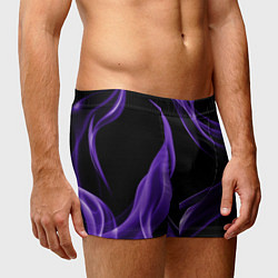Трусы-боксеры мужские Purple abstraction, цвет: 3D-принт — фото 2