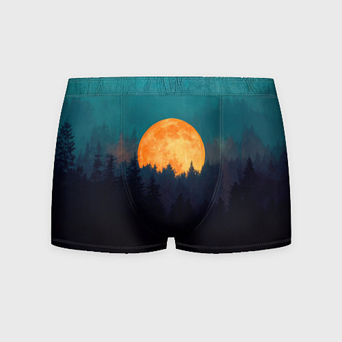 Мужские трусы Night in the forest / 3D-принт – фото 1