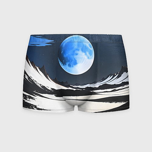 Мужские трусы Синяя луна / 3D-принт – фото 1