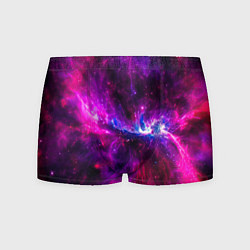 Трусы-боксеры мужские Неоновый галактический космос, цвет: 3D-принт