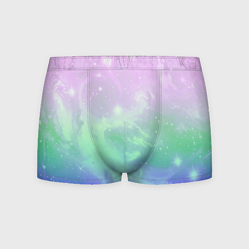 Мужские трусы Космический бледный розово-синий / 3D-принт – фото 1