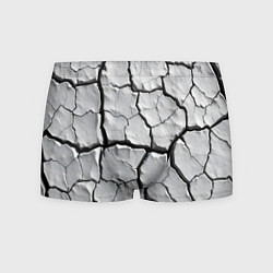 Трусы-боксеры мужские Серая растрескавшаяся глина, цвет: 3D-принт