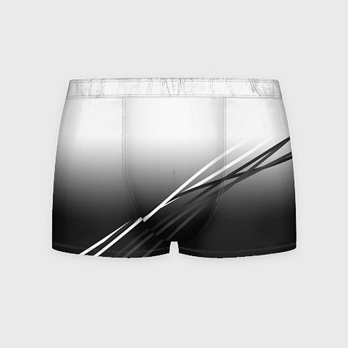 Мужские трусы Градиент с полосами из белого в тёмный / 3D-принт – фото 1