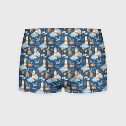 Трусы-боксеры мужские Маяк в облаках, цвет: 3D-принт