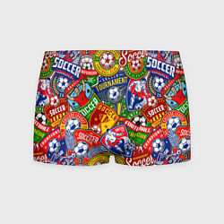 Трусы-боксеры мужские Футбольные лиги паттерн, цвет: 3D-принт