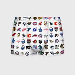 Мужские трусы Команды НХЛ на белом фоне