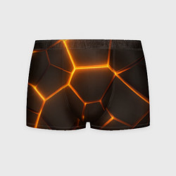 Трусы-боксеры мужские Оранжевое свечение текстура, цвет: 3D-принт