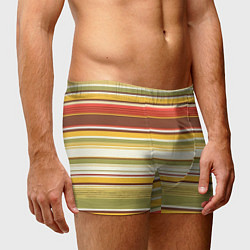 Трусы-боксеры мужские Горизонтальные полосы, цвет: 3D-принт — фото 2