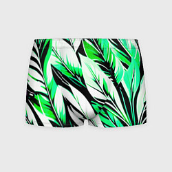 Мужские трусы Крупные листья абстракция