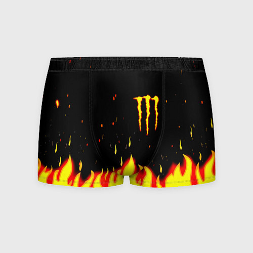 Мужские трусы Monster energy fire steel / 3D-принт – фото 1