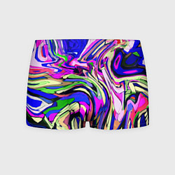 Трусы-боксеры мужские Абстракция пластика синий, цвет: 3D-принт