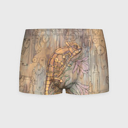 Трусы-боксеры мужские Стимпанк механический киберхамелеон, цвет: 3D-принт