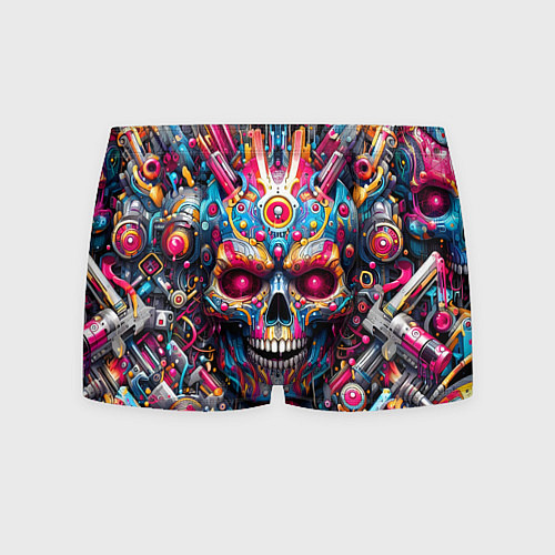 Мужские трусы Art cyber skull - ai art fantasy / 3D-принт – фото 1