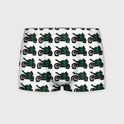 Мужские трусы Motorbike dark green / 3D-принт – фото 1