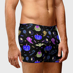 Трусы-боксеры мужские Halloween blue black pumpkin, цвет: 3D-принт — фото 2