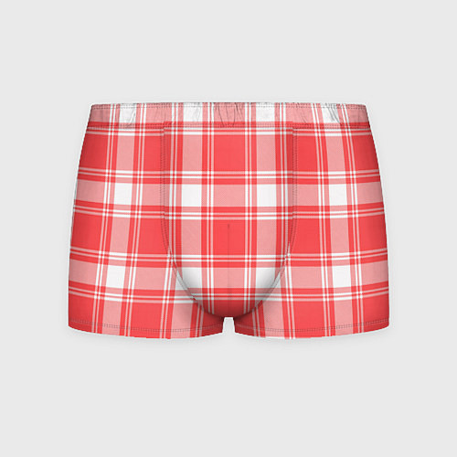 Мужские трусы Checked red white / 3D-принт – фото 1