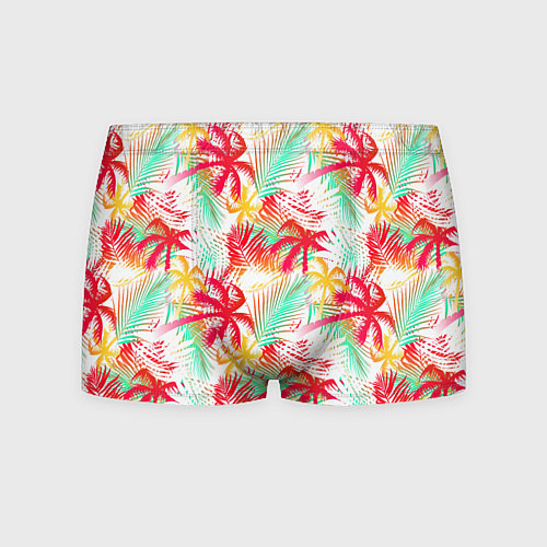 Мужские трусы Palm red yellow / 3D-принт – фото 1
