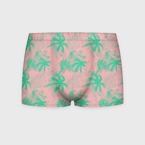 Мужские трусы Palm turquoise pink / 3D-принт – фото 1