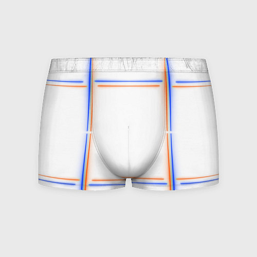 Мужские трусы Neon white orange blue / 3D-принт – фото 1