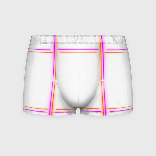 Мужские трусы Neon white orange pink / 3D-принт – фото 1