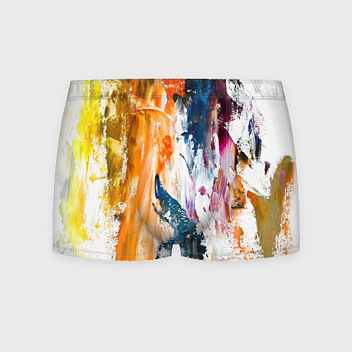 Мужские трусы Разноцветные мазки кисти на палитре художника / 3D-принт – фото 1