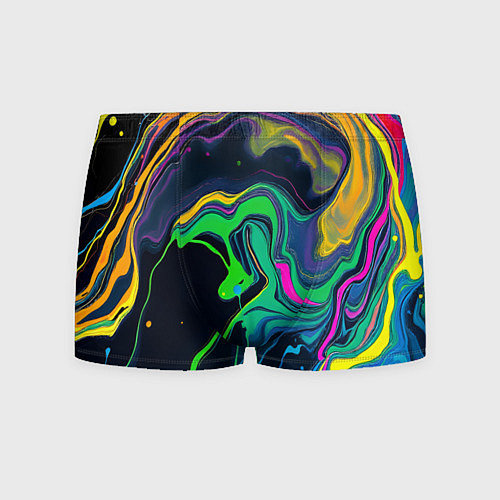 Мужские трусы Разводы и переливы разноцветной краски / 3D-принт – фото 1