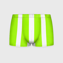 Трусы-боксеры мужские Color light green white stripes, цвет: 3D-принт