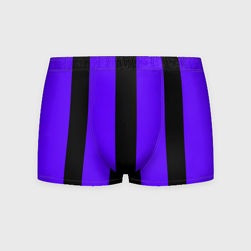 Мужские трусы Color purple black stripes / 3D-принт – фото 1