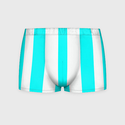 Мужские трусы Color light blue white lines / 3D-принт – фото 1