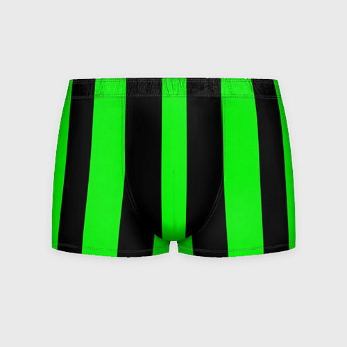 Мужские трусы Color green black lines / 3D-принт – фото 1
