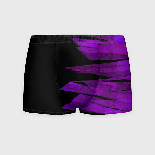 Мужские трусы Color purple black stripes / 3D-принт – фото 1