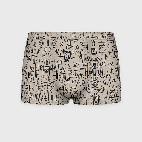 Мужские трусы Иероглифы маори / 3D-принт – фото 1