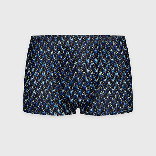 Мужские трусы Тёмно-синий волнистые полосы / 3D-принт – фото 1