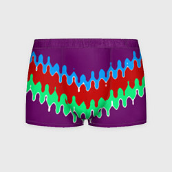 Мужские трусы Фиолетовый с искажёнными абстрактными полосами