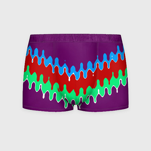 Мужские трусы Фиолетовый с искажёнными абстрактными полосами / 3D-принт – фото 1