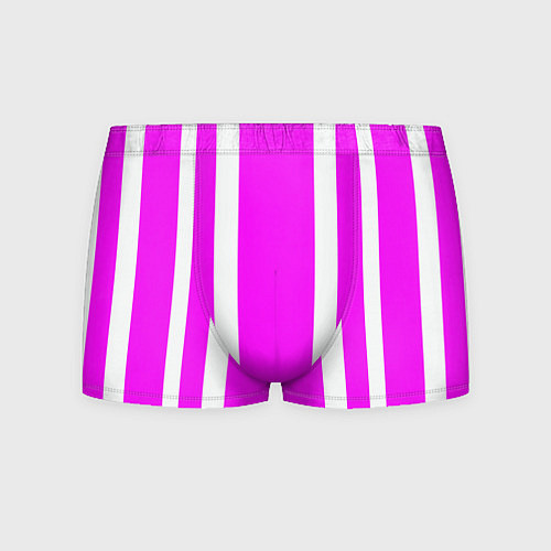 Мужские трусы Color white pink stripes / 3D-принт – фото 1