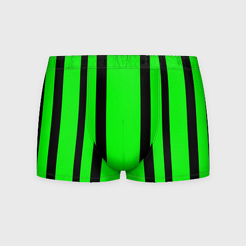 Мужские трусы Color black and green stripes / 3D-принт – фото 1