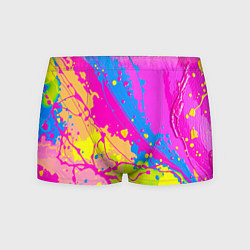 Мужские трусы Яркая абстракция из розовых и голубых красок