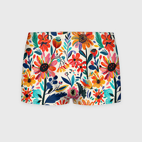 Мужские трусы Простые цветы / 3D-принт – фото 1