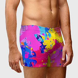 Трусы-боксеры мужские Яркие пятна акриловой краски на стене, цвет: 3D-принт — фото 2
