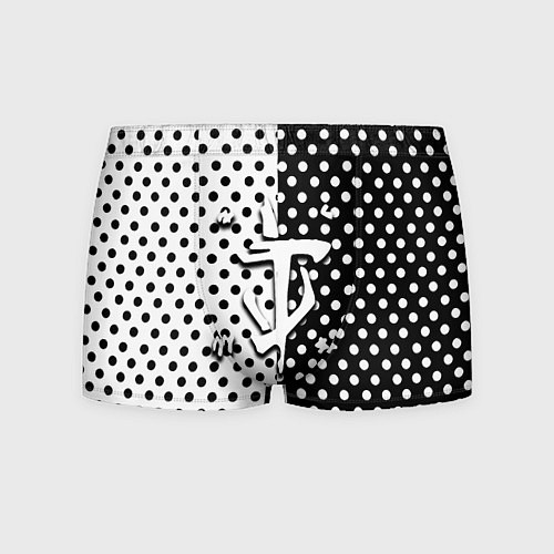 Мужские трусы Doom точки черно белые / 3D-принт – фото 1