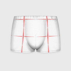 Трусы-боксеры мужские Color white red stripes, цвет: 3D-принт