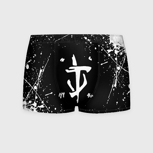 Мужские трусы Doom краски белые / 3D-принт – фото 1