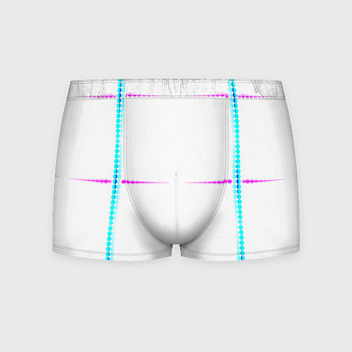 Мужские трусы Color white blue pink stripes / 3D-принт – фото 1