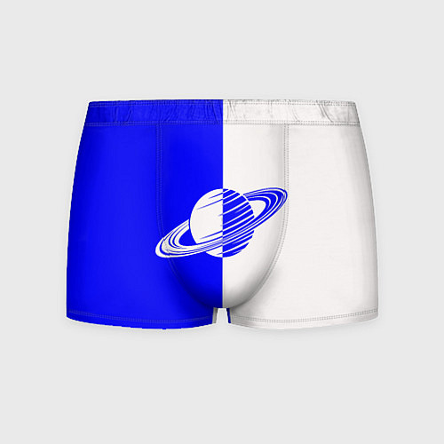 Мужские трусы Сатурн сине-белый / 3D-принт – фото 1