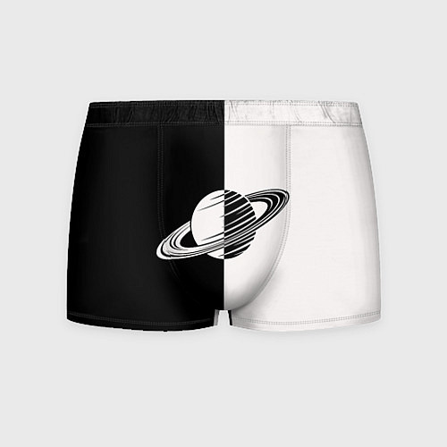 Мужские трусы Сатурн черно-белый / 3D-принт – фото 1