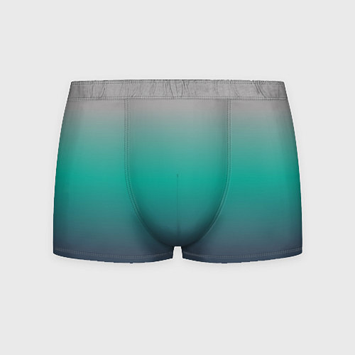 Мужские трусы Градиент серо-зеленый / 3D-принт – фото 1