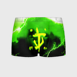 Трусы-боксеры мужские Doom шторм кислотное лого, цвет: 3D-принт