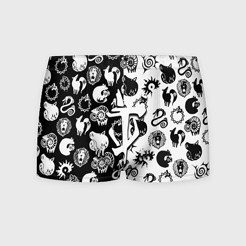 Мужские трусы Doom anime black pattern / 3D-принт – фото 1