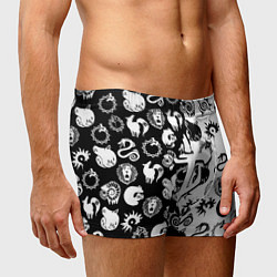 Трусы-боксеры мужские Doom anime black pattern, цвет: 3D-принт — фото 2
